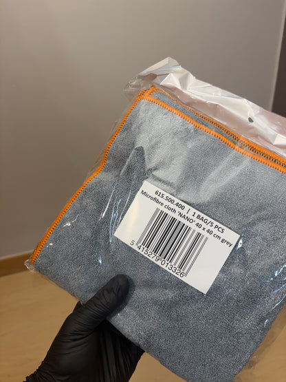 5 Microfibres "NANO". Microfibre de qualité pour usage quotidien. (40x40cm)