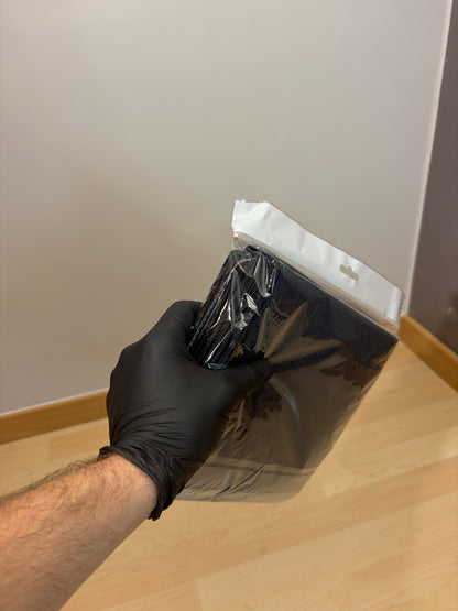 5 Microfibres Black. Durable et Multifonctionnelle. (40x40)