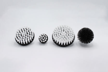 Lots de 4 brosses pour visseuse. (Poils doux -> Textiles)